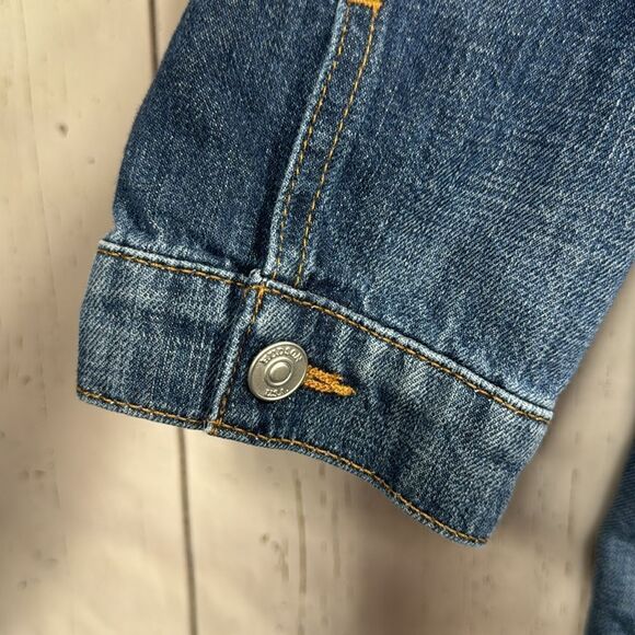 Hudson Denim Jacket Cotton Oversized Medium Wash Classic Y2K Streetwear - Picture 7 of 16